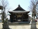 高彦根神社拝殿正面と石造狛犬