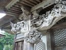 西福寺開山堂向拝木鼻に施された象と童子と獅子の写真写真